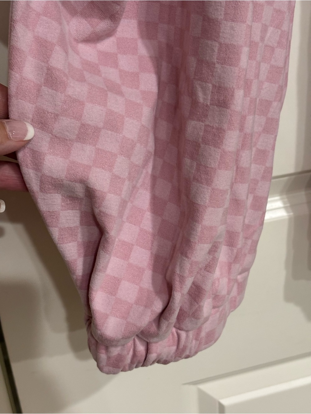 VERVET BY FLYING MONKEY Pink Check Lounge Set - Top & Pants with pockets - Picture 4 of 10